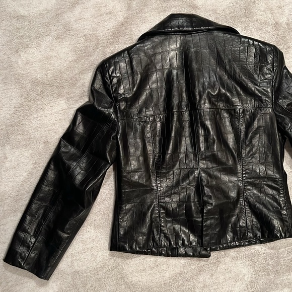 Vintage Giorgio Armani Black Label Genuine Spanish Lamb Leather Jacket - Picture 8 of 11